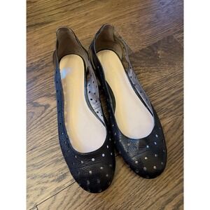 NINE WEST LEATHER‎ PEWTER BALLET FLAT WOMEN SIZE 6